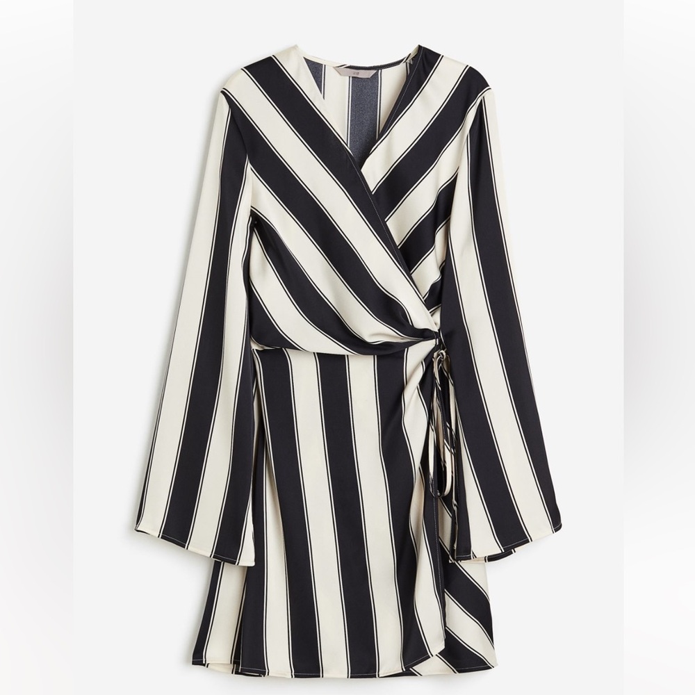 NWT H&M satin wrap dress
